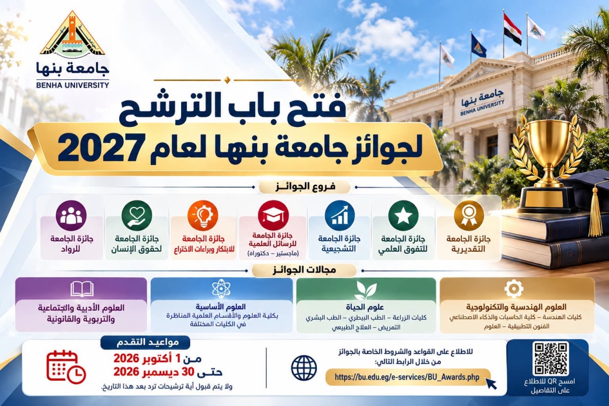 فتح باب التقدم لجوائز الجامعة لعام 2027